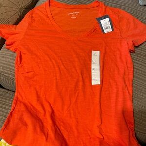 Universal Thread Women's Orange V-Neck Tee